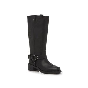 NWOB Harness Moto Boots Black Vegan Leather Women’s 6